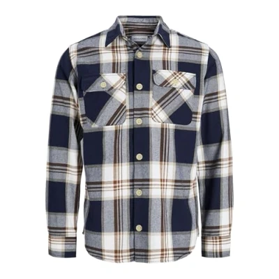 Image of Jack &amp; Jones Jjedarren Overshirt Shirt, Men&#039;s, Size: Medium, Navy blazer