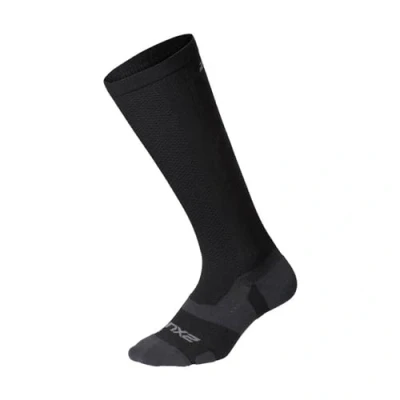 Image of 2XU Unisex&#039;s Vectr Light Cushion Full Length Socks Compression, White/Grey, S