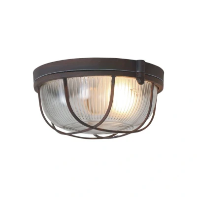 Image of Sienna Lisanne Flush Ceiling Light Brown Rust, Glass Transparent Edited ST1342B