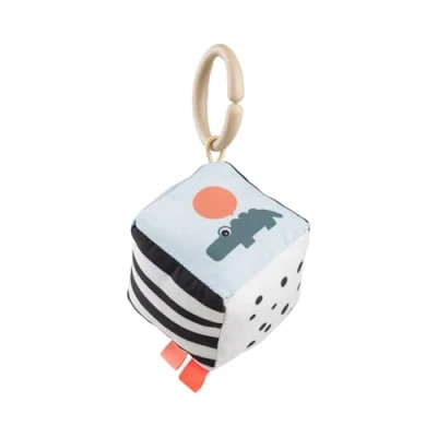 Image of Done by Deer Contrast Baby Cube Happy Clouds Colour Mix Motor Skills Toy with Cheerful Colours and Strong Contrasts for Visual Stimulation, Play from 0 Months