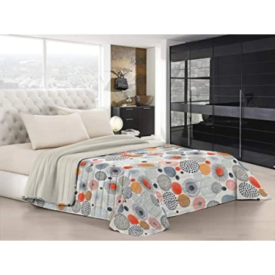 Image of Italian Bed Linen “ Fantasy Summer Quilt, Linen, Acquerello, Single