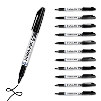 Image of Markal 96023 Dura Ink 15, Black (Pack of 12)