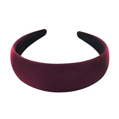 Image of axy Wide Headband with Fabric Padded Candy Colours Beautiful Women&#039;s Hair Accessories HRK2A (Black)