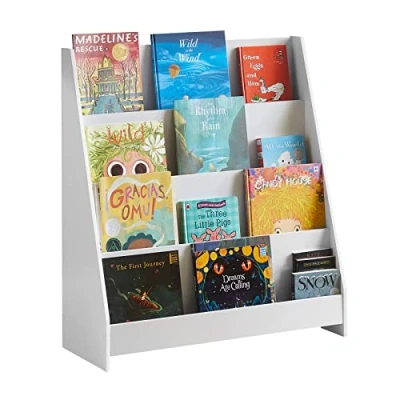 Image of SoBuy Children Kids Bookcase Bookshelf Storage Shelf Rack with 4 Shelves White W80 x D30 H88cm KMB32 W
