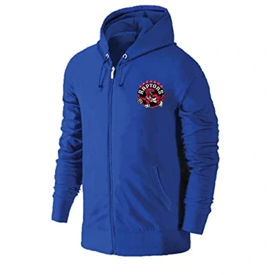 Image of Zipper Sweatshirt Casual Basketball Clothing Unisex Raptors Blue Hoodies Men NBA Long Sleeve Cardigan,M