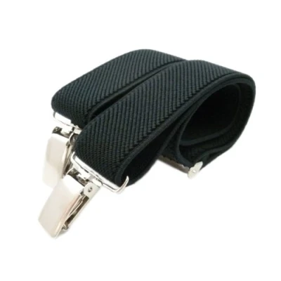 Image of Baby/Childrens 0 2 Yrs Elasticated Clip on Braces/Suspenders Black