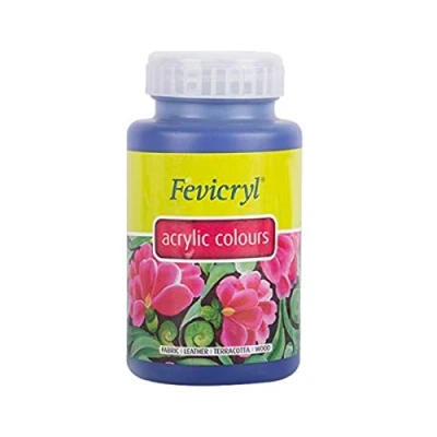 Image of SPL Acrylic &amp; Multi Surface Paint Colour for Art Craft (100 Ml Btl) Pidilite Fevicryl (ULTIMATE BLUE)
