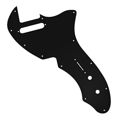 Image of Yootones 1Pcs Guitar Scratch Plate Thinline Tele Pickguard Compatible with 69 Telecaster Re issue Part (3Ply Black)