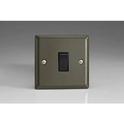 Image of Varilight 1G 1 or 2W 10A Switch Graphite 21 XP1B