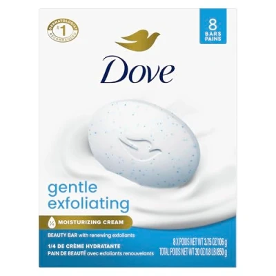 Image of Dove Beauty Bar, Gentle Exfoliating 4 oz, 8 Bar by