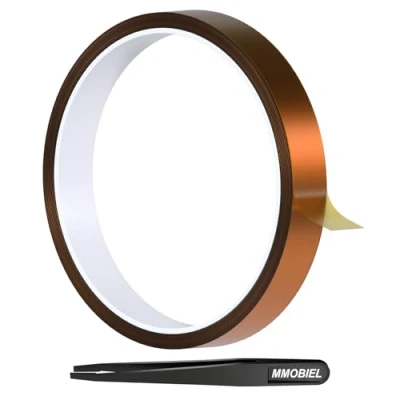 Image of MMOBIEL Heat Tape (20mm x 30m) Polyimide Resistant for Sublimation Transfer Tape, High Temperature Press ESD HVAC Electronics Soldering 3D Printing etc. 0.8 100 Ft