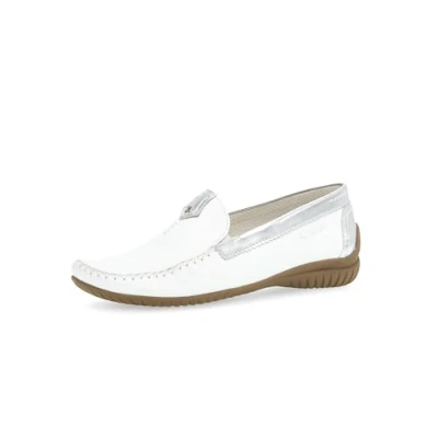 Image of Gabor Women&#039;s Slippers, Slip On,Lightweight Extra Wide (G), White Silver 50, 7 UK, 46.090