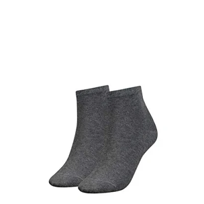 Image of Tommy Hilfiger Women Casual Short SOCK 2 PACK Socks, Women&#039;s, Size: 6 8, Middle grey melange