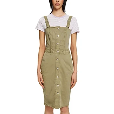 Image of ESPRIT Women&#039;s 052EE1E317 Dress, 345/LIGHT Khaki, 40