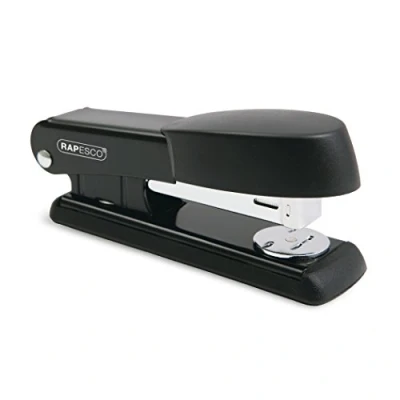 Image of Rapesco R53500B2 Bowfin Half Strip Metal Stapler, 25 Sheet Capacity, Black