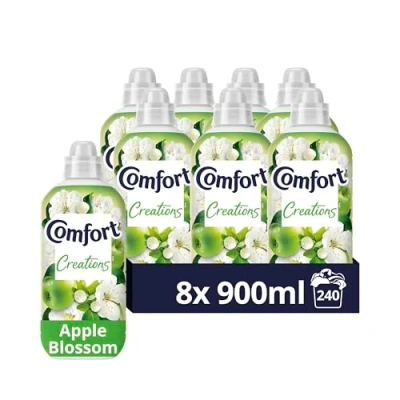 Image of Comfort Creations Apple Blossom Fabric Conditioner with Stay Fresh technology for 100 days of freshness + fragrance* 8x 900 ml (240 washes)