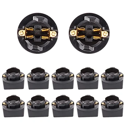 Image of HUIQIAODS T5 T10 Twist Lock Wedge Socket Bulb Base for Instrument Panel Dash Light (T10 Socket*10)