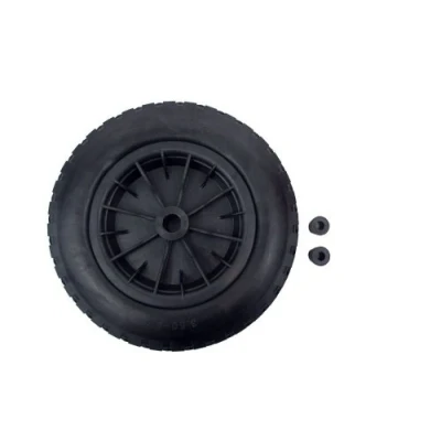 Image of KetoPlastics PU 14&quot; Puncture Proof BLACK Wheelbarrow Wheel Tyre 3.50 8 Light Weight FOAM