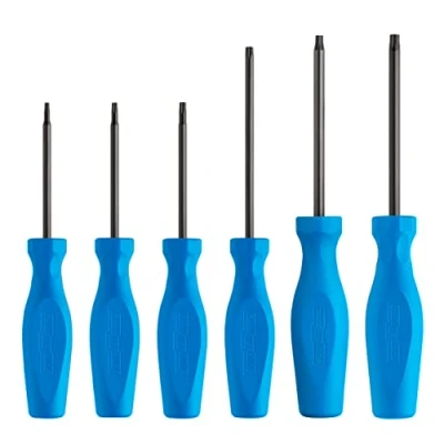 Image of CHANNELLOCK TS 6H 6 Piece Professional Torx Screwdriver Set, Magnetic Tip, Made in USA, Molded Tri Lobe Grip