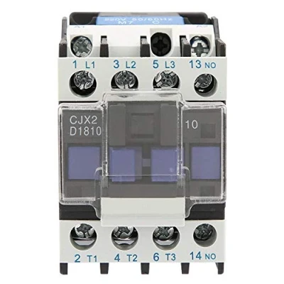 Image of Power Contactor 220V 18A Electric AC Relay Module Cjx2 1810 Industrial High Sensitivity Electrical Equipment Plate Front Wiring Mode