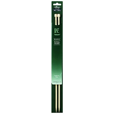 Image of Clover Takumi Bamboo: Knitting Pins: Single Ended: 40cm x 6.00mm, Wood, 6mm