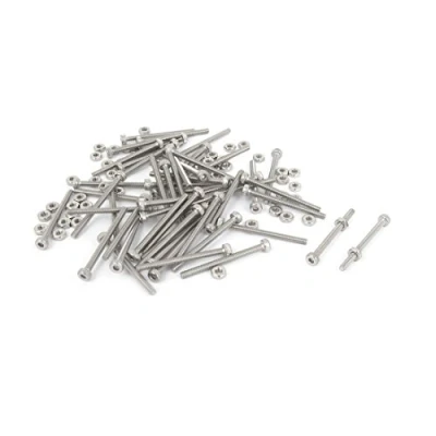 Image of Sourcingmap M2x25mm Hex Socket Head Knurled Cap Screws Bolts Nuts Set 50Pcs