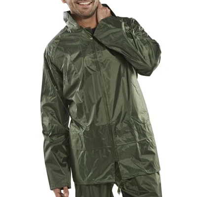 Image of Nylon B Dri Jacket Olive Green Large