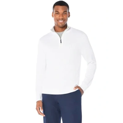 Image of Nautica Men&#039;s Quarter Zip Sweater, Bright White, Medium
