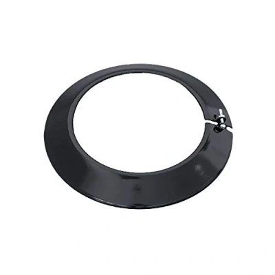 Image of S &amp; M 485213 Black glazed cover 900 c ø 150 mm Rosetón for stove and fireplace pipes