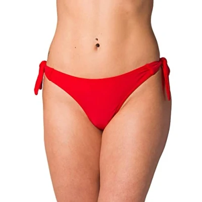 Image of Aquarti Womens&#039; Bikini Bottoms Brazilian with Side Ties, Black, 8