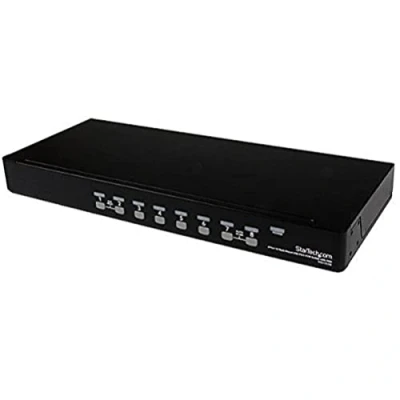 Image of STARTECH.COM SV831DUSBGB 8 Port 1U Rackmount USB PS/2 KVM Switch with OSD