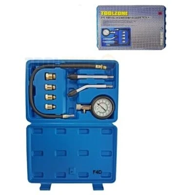 Image of 8PC automotive petrol engine compression tester kit valve timing cylinder AU343