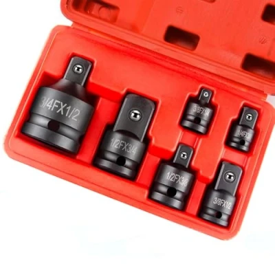 Image of ACEBON 6 Piece Impact Socket Adapter Set, 1/4&quot; 3/8&quot; 1/2&quot; 3/4&quot; Drive Reducer Set with Durable Case, CR V, Converter for Driver Conversions