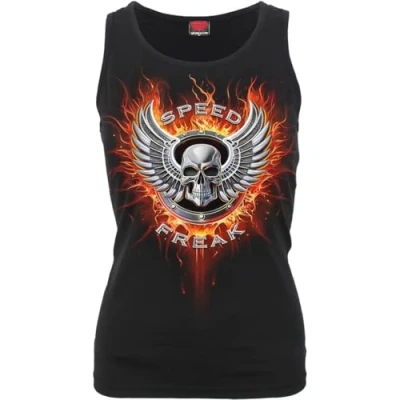 Image of Spiral Speed Freak Razor Back Top Black L