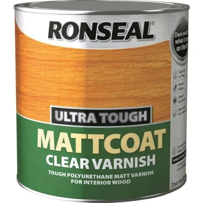Image of Ronseal UTVM25L Ultra Tough Internal Clear Mattcoat Varnish 2.5 Litre