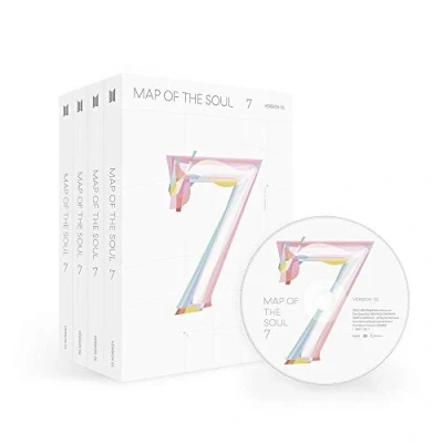 Image of BTS Bangtan Boys Map of The Soul: 7 Albums + Folded Poster Extra Photo Cards 1+2+3+4 Set