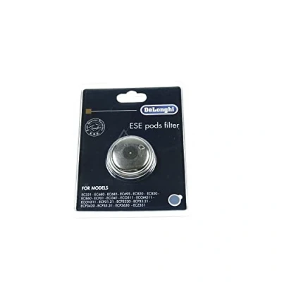 Image of Filter E.S.E Pod One Cup for Delonghi Automatic Cappuccino Coffee Machines EC331 EC680 EC685 EC695 EC820 EC850 EC860 ECF01 ECI341 ECO311 ECP3220 ECP31 ECP33 ECP35 ECP3630 ECZ351 5513281011
