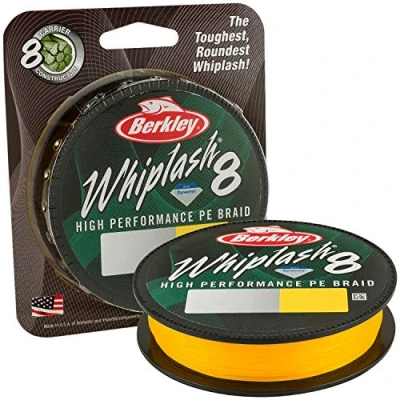 Image of Berkley Whiplash 8 Braided Fishing Line 100% Dyneema Strand Braid for Saltwater and Freshwater
