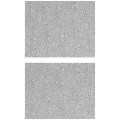 Image of vidaXL Aluminium Checker Plates 2 pcs Anti Slip 50x40 cm