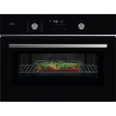 Image of AEG 6000 Series GK6NK401B Combi Quick Compact Built In Microwave Combination Oven Black