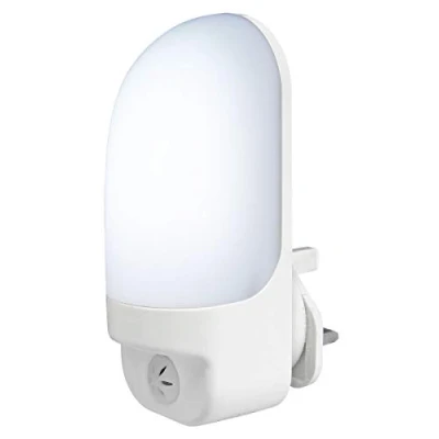 Image of LED Plug in Night Light Dusk to Dawn Automatic Sensor Cool White A88 for Childrens Room