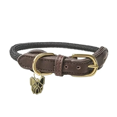 Image of Shires Digby &amp; Fox Fine Rope Collar Sizes Medium Black