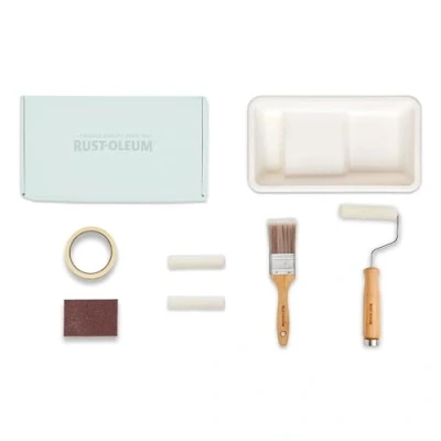 Image of Rust Oleum Ready to Roll Eco Paint Kit (Small) Satin Furniture Soft Blues