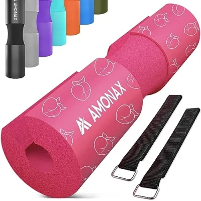 Image of AMONAX Barbell Squat Pad, Extra Thick Foam Padding for Neck &amp; Shoulder Support, Strength Training Equipment Attachments Gym Fitness Workout Cover Hip Thrusts, Weight Lifting Heavy Squats