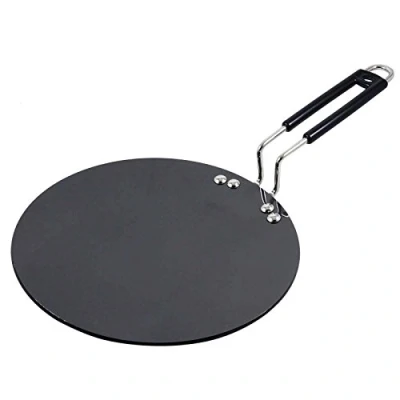 Image of Hard Anodized Aluminum Black Chapati Tawa Roti Cookware Tava Kitchenware