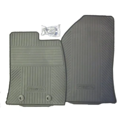 Image of Ford Genuine Fiesta Mk6 Front Rubber Floor Mats Set of 2 2002 2008 1446604