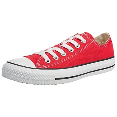 Image of Converse Womens All Star Ox Trainers, Red Maroon, 10 UK