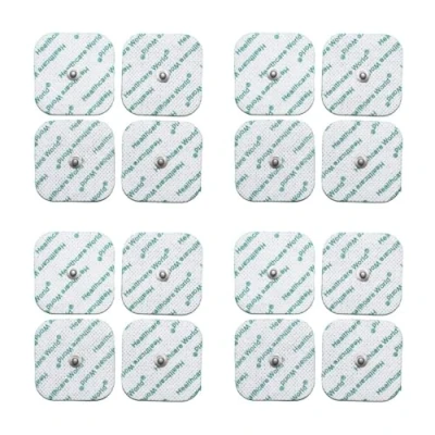 Image of Tens Electrode Pads 5x5cm Self Adhesive Electrodes With 3.5mm Stud Connection (16 pcs) Compatible Beurer, Sanitas, Boots, Kinetik Machines