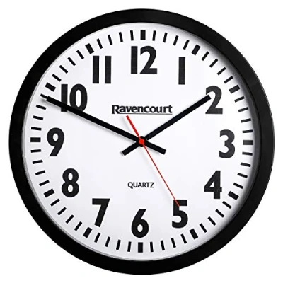 Image of Ravencourt K355B Large Quartz Wall Clock 35.5cm