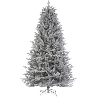 Image of WeRChristmas Snow Flocked Grey Fir Christmas Tree, 6 ft / 180 cm